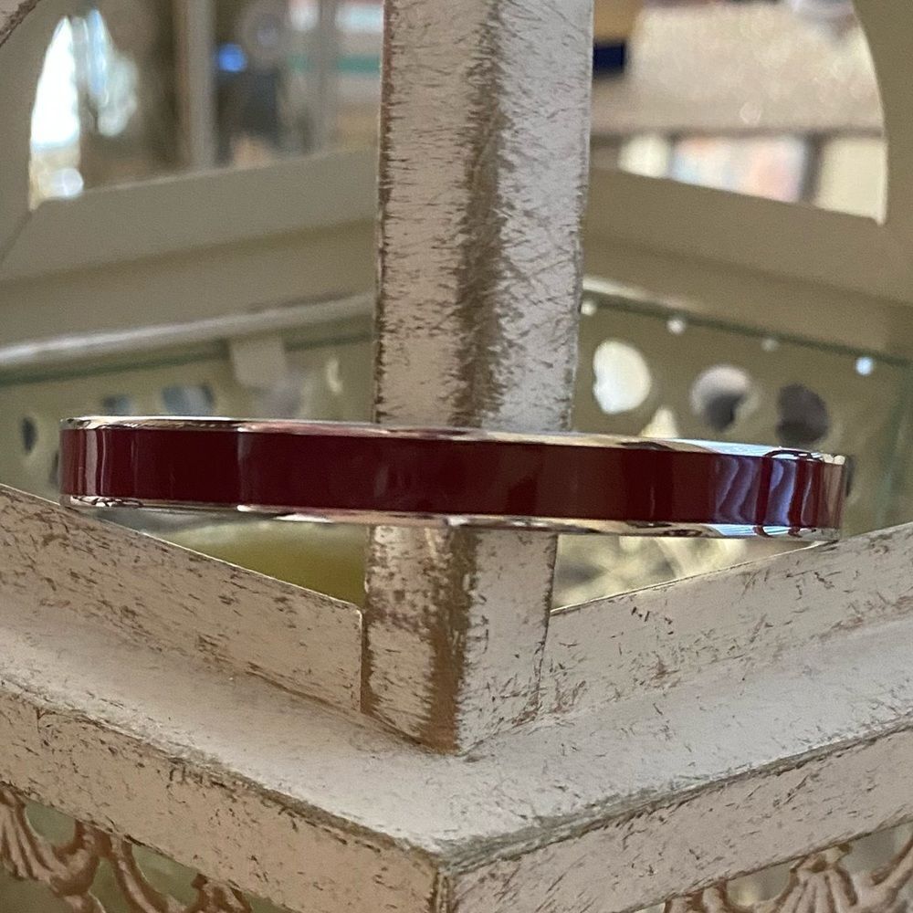 Rustic Cuffbracelet-Adjustable Red With Silver Ba… - image 2